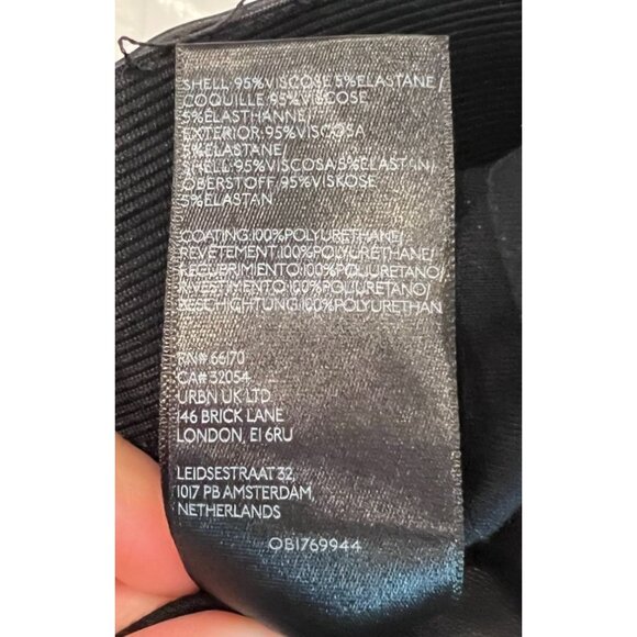 Anthropologie Pilcro Glasgow Faux Leather Skinny Pants Black Pull-On Size 32 NWT - Picture 12 of 14